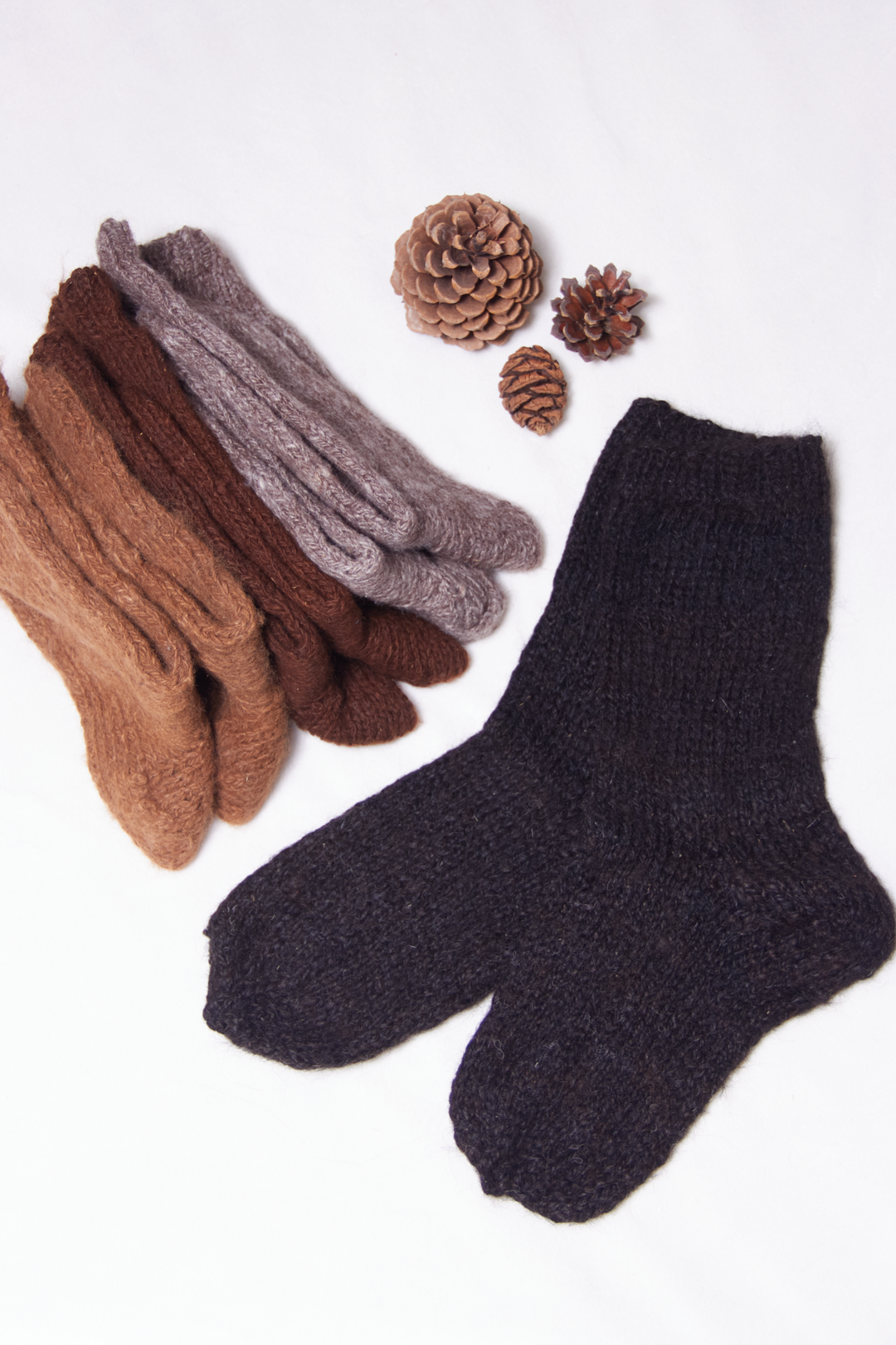 Alpaka Socken in Schwartz