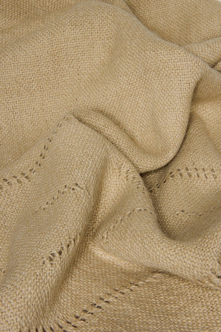 Beige Alpakawollschal
