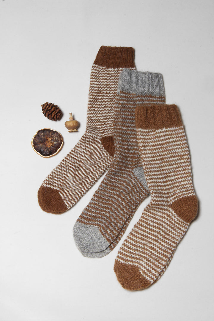 Liniert Alpaka Socken