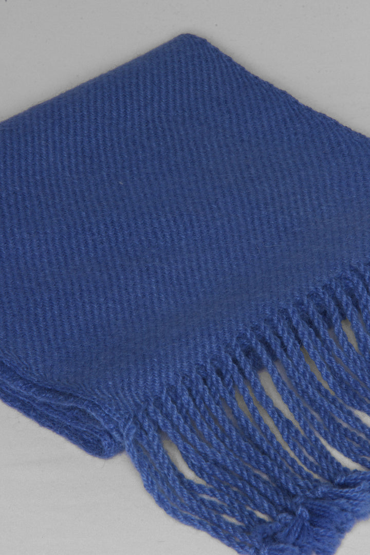 Blauer Damen-Schal aus Alpaka-Garn