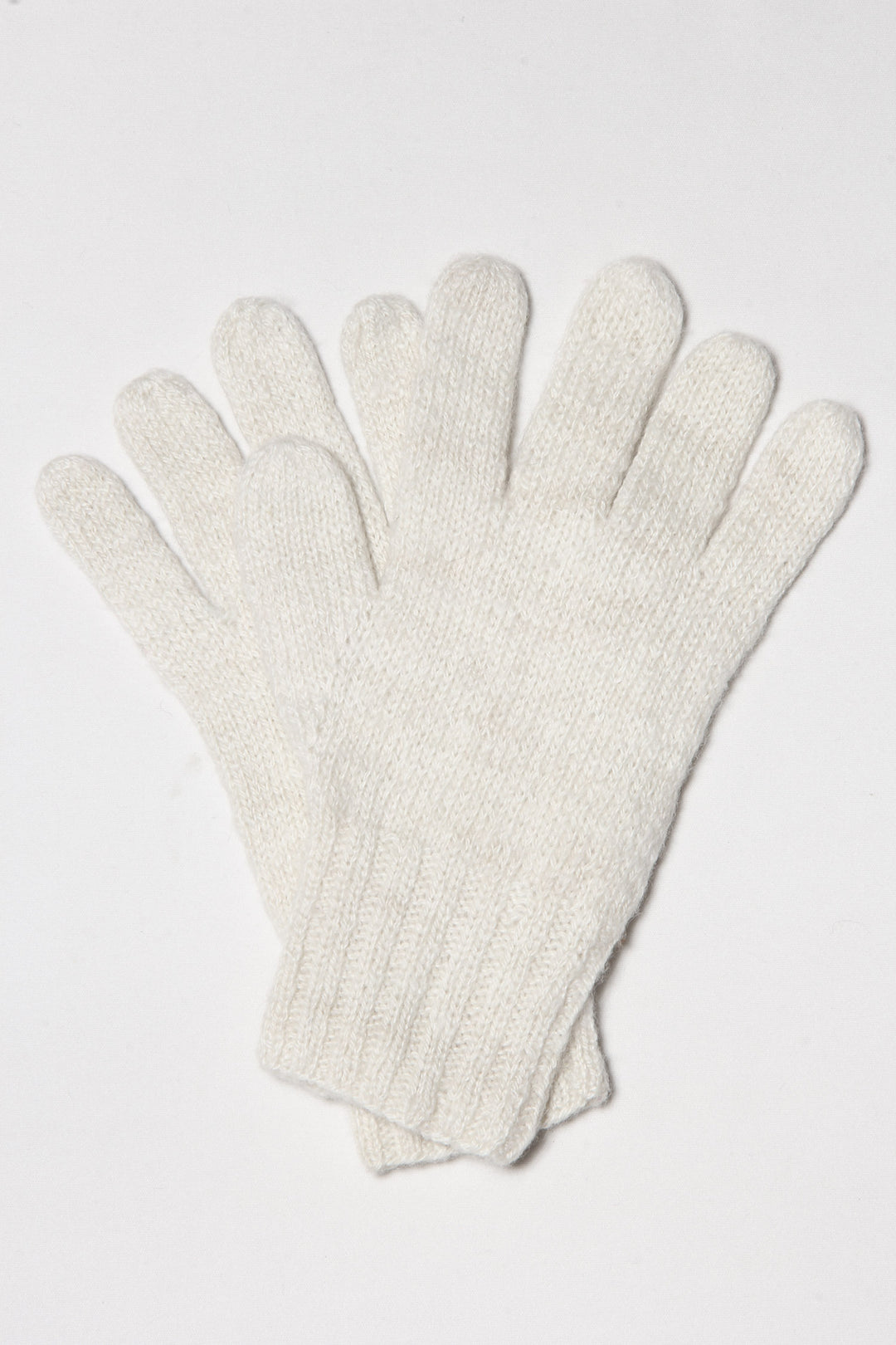 Handgemachte Alpaka Handschuhe in weißer Farbe